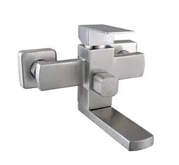 Змішувач для ванни Globus Lux KUBUS SKU-102N нержавійка євро для душу з функціональним комплектом