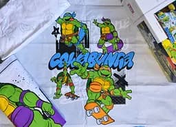 Підлітковий комплект Disney Ninja Turtles Four Ранфорс / простирадло на резинці Tac pbe0051162 - мініатюра 4