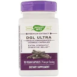 Глицирризинат солодки Nature's Way DGL Ultra 75 мг 90 капсул