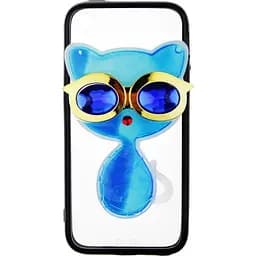 Чохол-накладка Toto TPU Case Decorative Stones IPhone 5/5S/SE Cat Blue