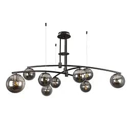 Люстра лофт Levistella 7529827-9 BK+BK з чорними скляними плафонами та цоколем E27