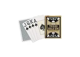 Карти гральні Cartamundi Copag TEXAS HOLD'EM 100% Plastic Jumbo Index (black) (PC_CPJI) - мініатюра 4