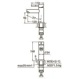 Змішувач для раковини Aquatica KT-1A170P 9722001 - мініатюра 2