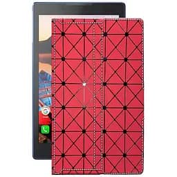 Чехол StatusCASE из экокожи для планшета Lenovo Tab 3 TB3-850f Красный ромб