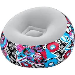 Велюровое надувное кресло Bestway 75111 с мягкой поверxностью для отдыxа (112 x 112 x 66 см)