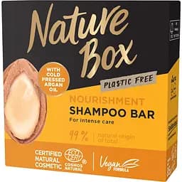 Твердый шампунь Nature Box для питания волос с аргановым маслом холодного отжима 85 г
