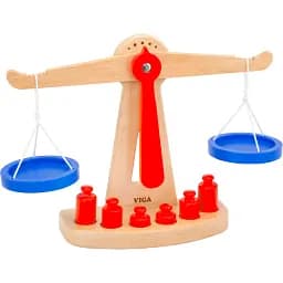 Дерев'яні навчальні ваги Viga Toys з гирями (50660)