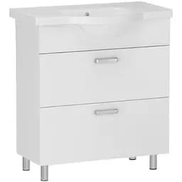 Тумба для підлоги RJ Tulip-L з умивальником RJ Tulip RjFU081-0055WH 55 см Білий RJFU052-0155WHSET(RJFU052-0155WH + RJFU081-0) Білий