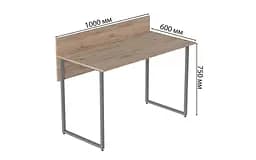 Комп'ютерний стіл Ferrum-decor Скай 75x100x60 сірий ДСП Дуб Сан-Марино 16мм (FRD-101534) - мініатюра 4