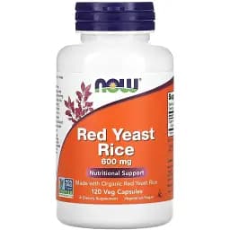 Червоний дріжджовий рис Now Foods Red Yeast Rice 600 мг 120 капсул