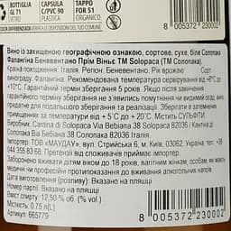 Вино Solopaca Falanghina Beneventano IGP Prime Vigne біле сухе 0.75 л - мініатюра 3