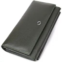 Горизонтальный кошелек с карманом для телефона из натуральной кожи ST Leather 19х10х3 см acs0029674