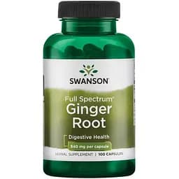 Корінь імбиру для ШКТ Swanson Ginger Root 540 мг 100 капсул (100-78-0682898-20)