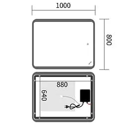 Дзеркало Mixxus Premium Olivary MR19-100x80-Reverse MP6629 - мініатюра 5