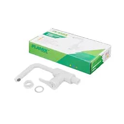 Змішувач для умивальника Plamix Diego-001-G white PM0656, Білий - мініатюра 5