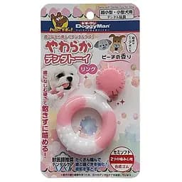 DoggyMan Ring Semi-soft Dental доггимен кольцо жевательная игрушка для соба Персик