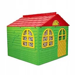 Детский игровой Домик со шторками пластиковый DOLONI TOYS 128х88х32 см det0006649