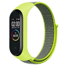Ремінець Nylon для Xiaomi Mi Band 3/4/5/6/7 Жовтий