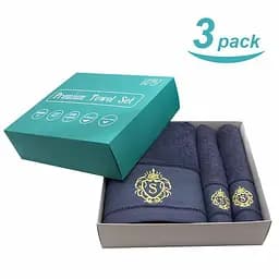 Набір Рушників Lovely Svi - Комплект Банних Рушників: 1 шт - 70 x 140 см, 2 шт - 34 x 72 см Лавандовий  