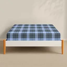 Простирадло Cosas на резинці фланель 100х200 nordic check, синій (Flannel_NordicCheck_100x200x20) - мініатюра 2