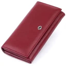 Гаманець на магнітах із клапаном жіночий ST Leather 19244 бордовий