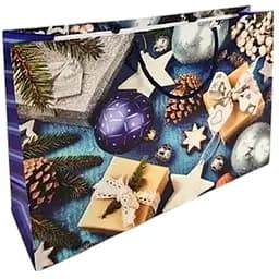 Пакет подарунковий nBG-06 новорічний паперовий 36х22х10 см 12 шт.