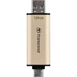 USB флеш накопичувач Transcend 128GB JetFlash 930 Gold-Black USB 3.2/Type-C (TS128GJF930C) - мініатюра 5