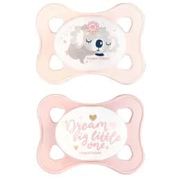 Пустушка силіконова Canpol babies Mini, симетрична, 0-2 міс, 2 шт., рожева (23/910_pin)