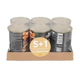 Набір Вологий корм 5+1 заводська упаковка Savory Dog Gourmand Duck пашт.ет для дорослих собак усіх порід з качкою 400 г