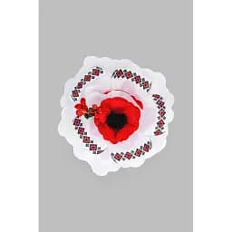 Бант для девочки Мак вышиванка/1 Красный (2000990700421A)