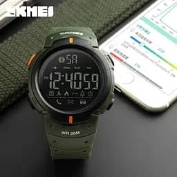 Спортивний смарт годинник Skmei 1301 Шагомір Bluetooth удароміцний (Зелений) - мініатюра 3
