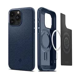 Чехол Spigen Mag Armor MagSafe для iPhone 15 Pro Navy Blue (ACS06737) + защитное стекло - мініатюра 8