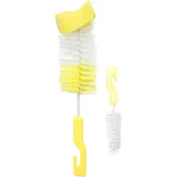 Йоржик для миття пляшок і сосок Lindo з поролоном жовтий (Рk 014-А жел)