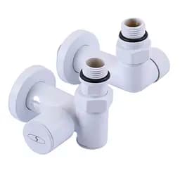 Набір Кран вентильний кутовий з американкою Solomon Lux 1/2″ White 7777 TEN (2шт.) 000020287