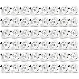 Комплект прожектора GU10, що вбудовується, поворотна монтажна рама для світлодіодного прожектора, кругла матова біла, вбудована