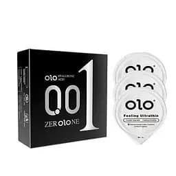 Презервативи ультратонкі Olo Feeling 0,01 мм з гіалуроновою кислотою 3 шт