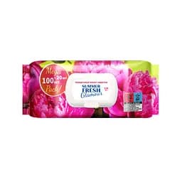 Вологі серветки універсальні Summer Fresh Glamour 120 шт. Серветки з запахом - мініатюра 2