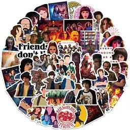 Стікерпак Дуже дивні справи Набір наклейок GeekLand Stranger Things 50 штук