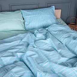 Комплект постільної білизни Mirson Сатин Seafoam Stripe 2x160x220 см (2200013051572) - мініатюра 3