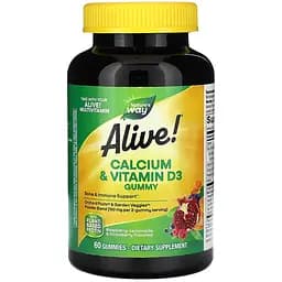 Кальций и витамин D3 Nature's Way вкус малины-лимонада и клубники 60 жевательных конфет (NWY10255)