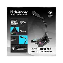 Мікрофон для стриму Defender Pitch GMC 200 3.5мм LED (кабель 1.5м) Чорний - мініатюра 6