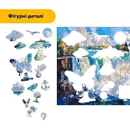 Дерев'яний фігурний пазл Ніагарський водоспад, А3, Картонна коробка 200 елементів - мініатюра 3