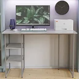 Стол письменный Кевин Ferrum-decor 75x120x70 Серый металл ДСП Бетон 16 мм (FRD-106569)