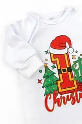 Комбінезон для немовлят My First Christmas з боковою застібкою на кнопках