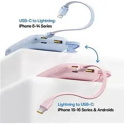 Зовнішній акумулятор Baseus EnerFill Qpow 3 Ultra 10000mAh 22.5W Pink (E0027L02) [152256] - мініатюра 3
