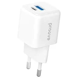Зарядний пристрій Proove Pocket GaN Plus 25W (Type-C + USB) white (WCPG25111202)