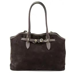 Темно-коричнева замшева жіноча сумка Firenze Italy F-IT-7667DB