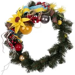 Вінок Novogod'ko Щира Україна 30 см зелений (904877)