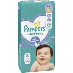 Підгузки Pampers Active Baby Розмір 3 (6-10 кг) 54 шт. - мініатюра 2