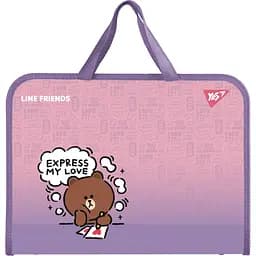 Папка-портфель Yes Line Friends на блискавці з тканинними ручками FC (492315)